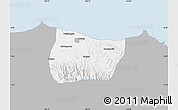 Gray Map of Kab. Pekalongan, single color outside