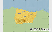 Savanna Style Map of Kab. Pekalongan, single color outside