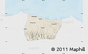 Shaded Relief Map of Kab. Pekalongan, single color outside