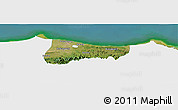 Satellite Panoramic Map of Kab. Pekalongan, single color outside