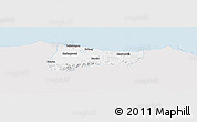 Silver Style Panoramic Map of Kab. Pekalongan, single color outside