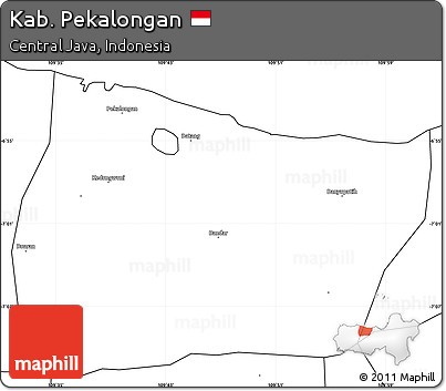 Blank Simple Map of Kab. Pekalongan