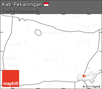 Blank Simple Map of Kab. Pekalongan, no labels