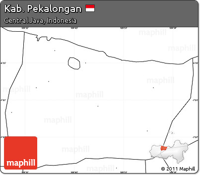 Blank Simple Map of Kab. Pekalongan, no labels