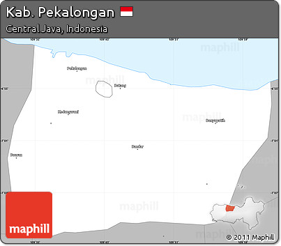 Gray Simple Map of Kab. Pekalongan