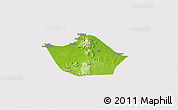 Physical 3D Map of Kab. Rembang, cropped outside
