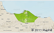 Physical 3D Map of Kab. Rembang, shaded relief outside