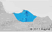 Political 3D Map of Kab. Rembang, lighten, desaturated