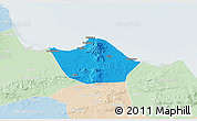 Political 3D Map of Kab. Rembang, lighten