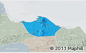 Political 3D Map of Kab. Rembang, lighten, semi-desaturated