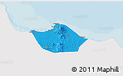 Political 3D Map of Kab. Rembang, single color outside