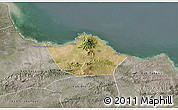Satellite 3D Map of Kab. Rembang, semi-desaturated
