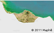 Satellite 3D Map of Kab. Rembang, single color outside
