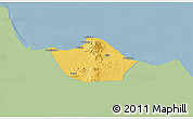 Savanna Style 3D Map of Kab. Rembang, single color outside