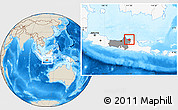 Shaded Relief Location Map of Kab. Rembang, highlighted country, highlighted parent region