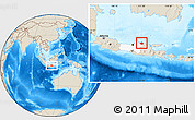 Shaded Relief Location Map of Kab. Rembang, highlighted parent region