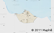 Shaded Relief Map of Kab. Rembang, single color outside