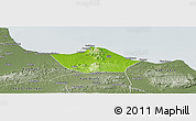 Physical Panoramic Map of Kab. Rembang, semi-desaturated