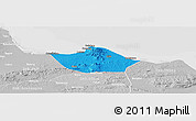 Political Panoramic Map of Kab. Rembang, lighten, desaturated