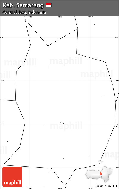 Blank Simple Map of Kab. Semarang, no labels