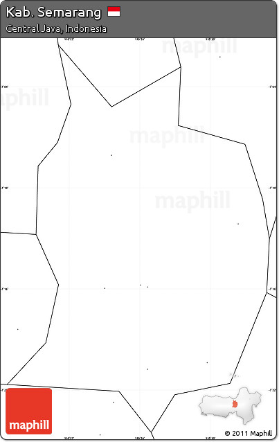 Blank Simple Map of Kab. Semarang, no labels