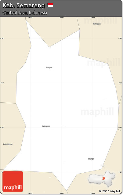 Classic Style Simple Map of Kab. Semarang