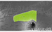 Physical 3D Map of Kab. Sragen, darken, desaturated
