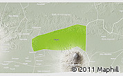 Physical 3D Map of Kab. Sragen, lighten, semi-desaturated