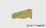 Satellite 3D Map of Kab. Sragen, single color outside