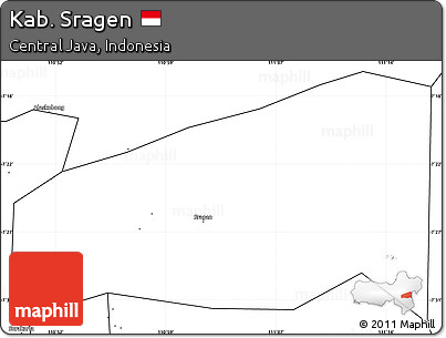 Blank Simple Map of Kab. Sragen