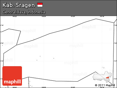 Blank Simple Map of Kab. Sragen, no labels