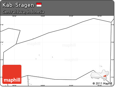Blank Simple Map of Kab. Sragen, no labels