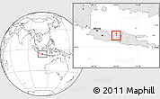 Blank Location Map of Kodya. Pekalongan, highlighted country