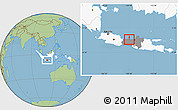 Savanna Style Location Map of Kodya. Pekalongan, highlighted country, highlighted parent region