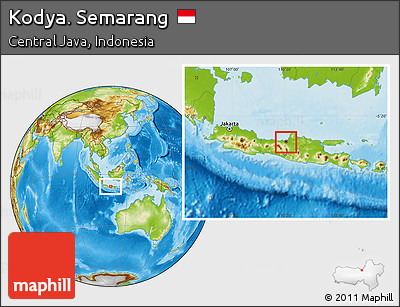 Physical Location Map of Kodya. Semarang