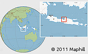 Savanna Style Location Map of Kodya. Semarang, highlighted country