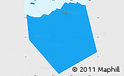 Political Simple Map of Kodya. Semarang, single color outside