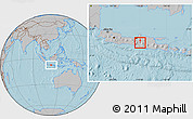 Gray Location Map of Kodya. Surakarta, hill shading