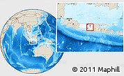 Shaded Relief Location Map of Kodya. Surakarta, highlighted parent region