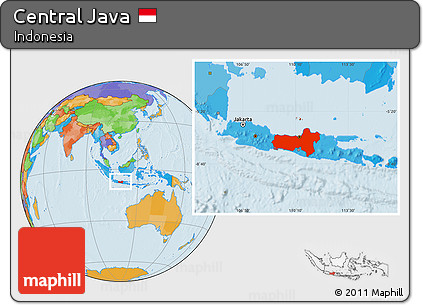 Political Location Map of Central Java