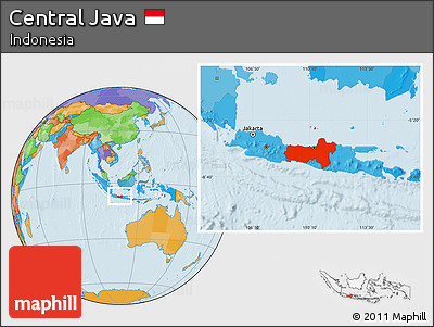 Political Location Map of Central Java
