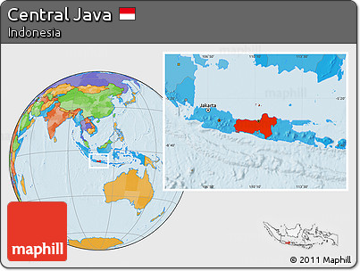 Political Location Map of Central Java