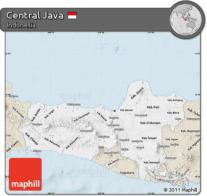 Classic Style Map of Central Java