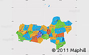Political Map of Central Java, cropped outside