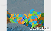 Political Map of Central Java, darken