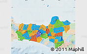 Political Map of Central Java, lighten