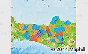 Political Map of Central Java, physical outside