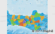 Political Map of Central Java, political shades outside