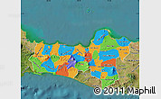 Political Map of Central Java, satellite outside