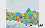 Political Map of Central Java, semi-desaturated